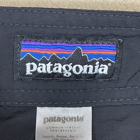 Patagonia Short Mens 34 Black Drawstring Waist Zip Pocket Regular Board Short - Picture 4 of 11